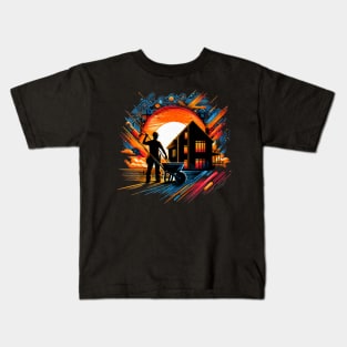 Construction Worker Untold Heroes Design Kids T-Shirt